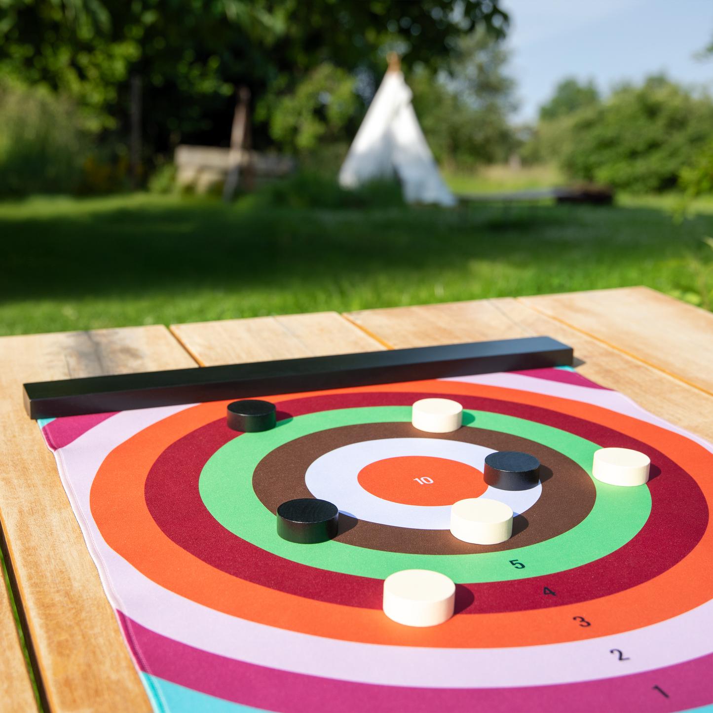 Colour Curling von Remember farbenfrohes Retro Curling Outdor / Indor Spiel
