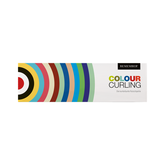 Colour Curling von Remember farbenfrohes Retro Curling Outdor / Indor Spiel
