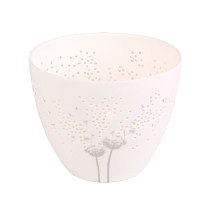 feiner Teelichthalter ( klein ) aus Porzellan " Pusteblume " von räder design