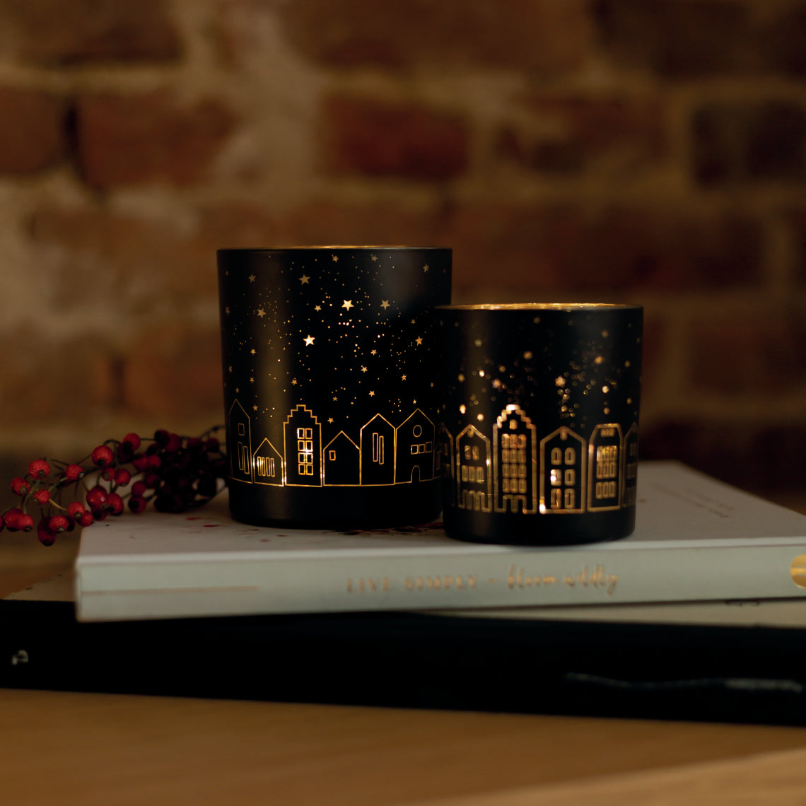 Teelichthalter aus Glas " Lichthäuser " von räder design - Weihnachten Weihnachtsdekoration