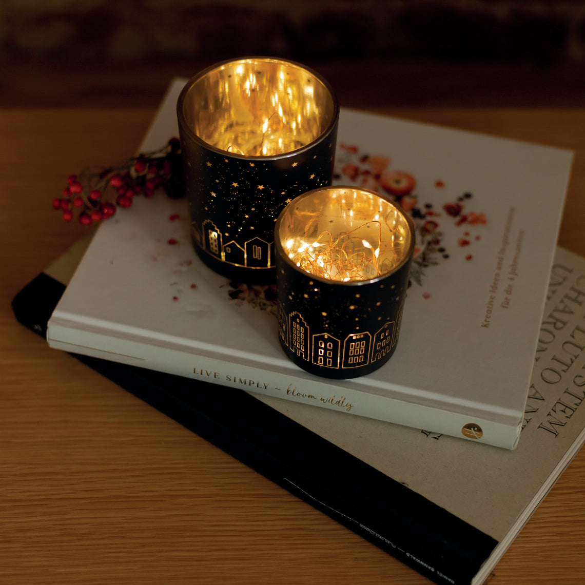 Teelichthalter aus Glas " Lichthäuser " von räder design - Weihnachten Weihnachtsdekoration