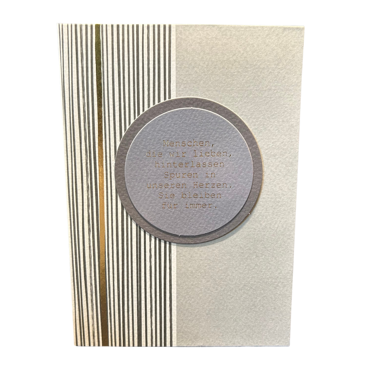 Trauerkarte „Menschen die wir lieben, hinterlassen Spuren…“ mit Umschlag von räder design