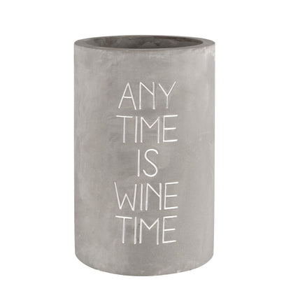 Weinkühler aus Beton " any time is wine time " von räder design Wein Geschenk für jeden Anlass