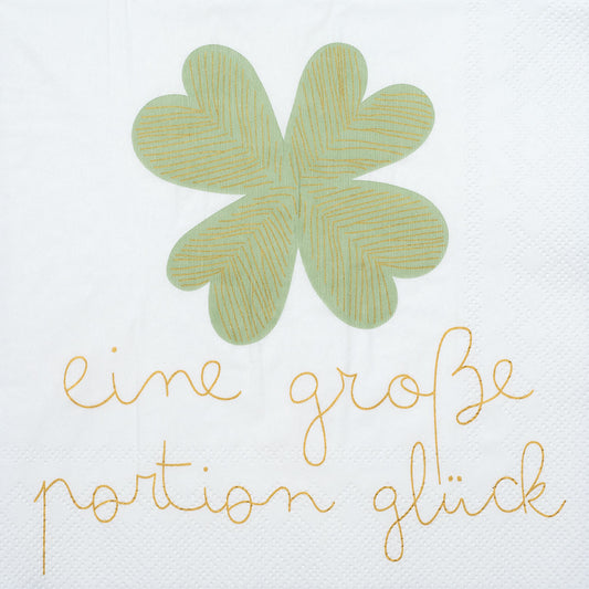 Servietten 33x33 cm "Eine große Portion Glück" von räder