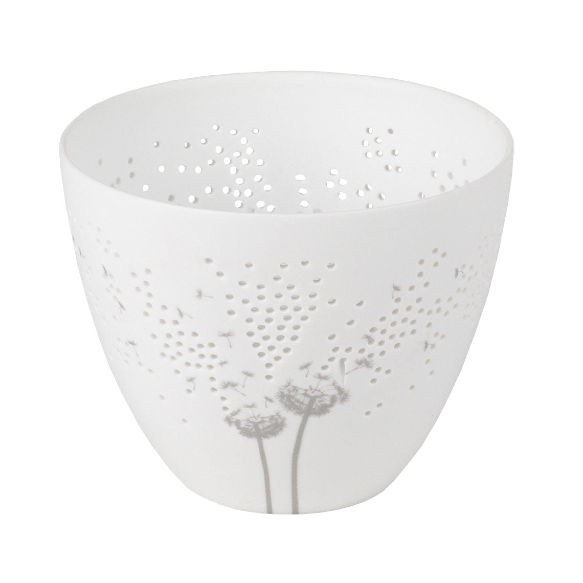 feiner Teelichthalter ( klein ) aus Porzellan " Pusteblume " von räder design