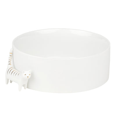 Schale aus Porzellan mit kleiner Porzellankatze und Goldakzent von räder design - Katzenfreunde