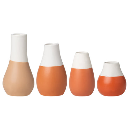 Minivasen Erdtöne aus Porzellan 4er-Set von räder design schöne moderne Vasen