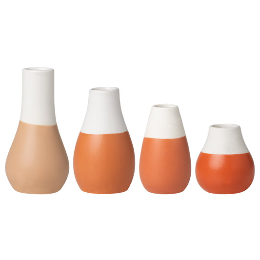 Minivasen Erdtöne aus Porzellan 4er-Set von räder design schöne moderne Vasen