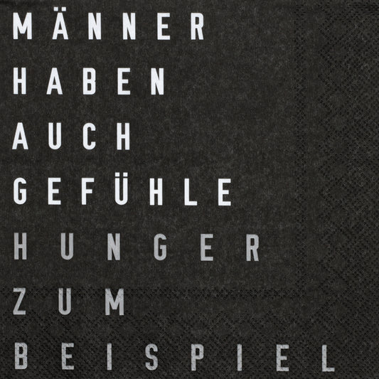 Serviette 33x33 cm "Männer haben auch Gefühle" von räder