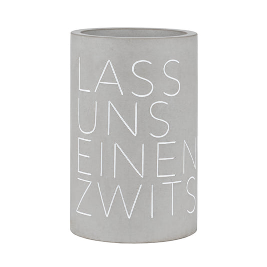 Weinkühler aus Beton "Lass uns einen zwitschern" von räder