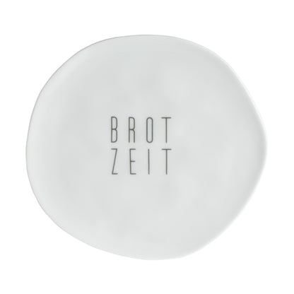 Teller klein aus Porzellan " Brotzeit " von räder design beschrifteter Teller