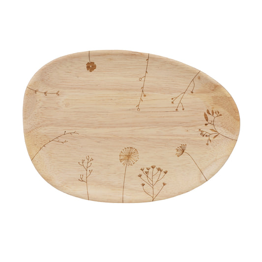 Dekotablett aus Holz mit Blumenwiese von räder design