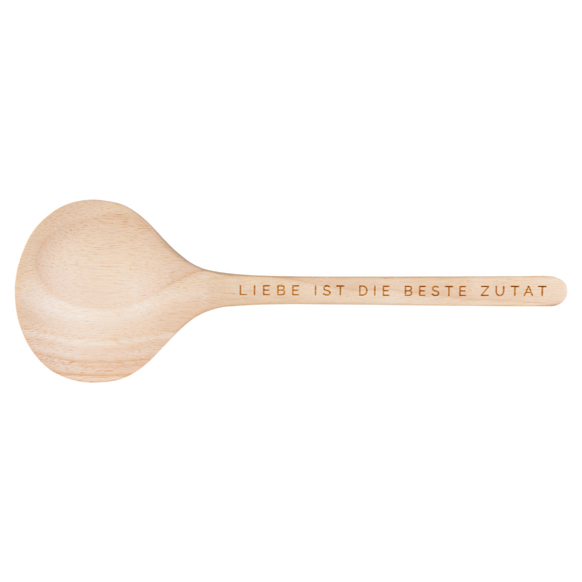Pfannenwender auf Holz " Liebe ist die beste Zutat " von räder design