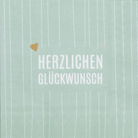 Servietten 33x33 cm "Herzlichen Glückwunsch" von räder