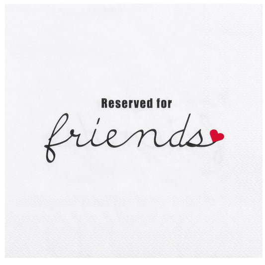 Servietten 33x33 cm "Reserved for friends" von räder