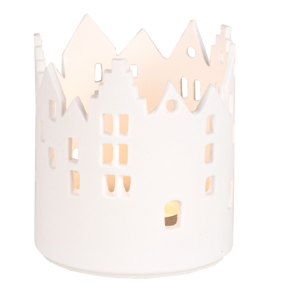 Teelichthalter aus Porzellan " Rathausplatz " von räder design Skyline