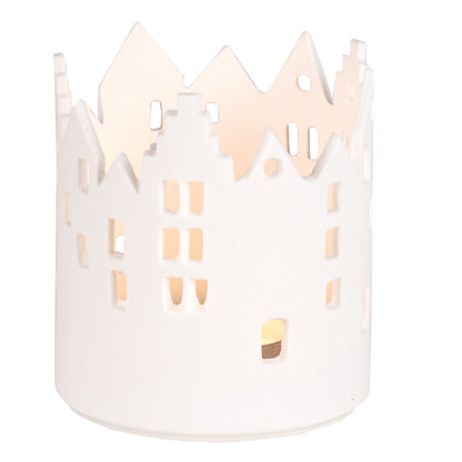 Teelichthalter aus Porzellan " Rathausplatz " von räder design Skyline