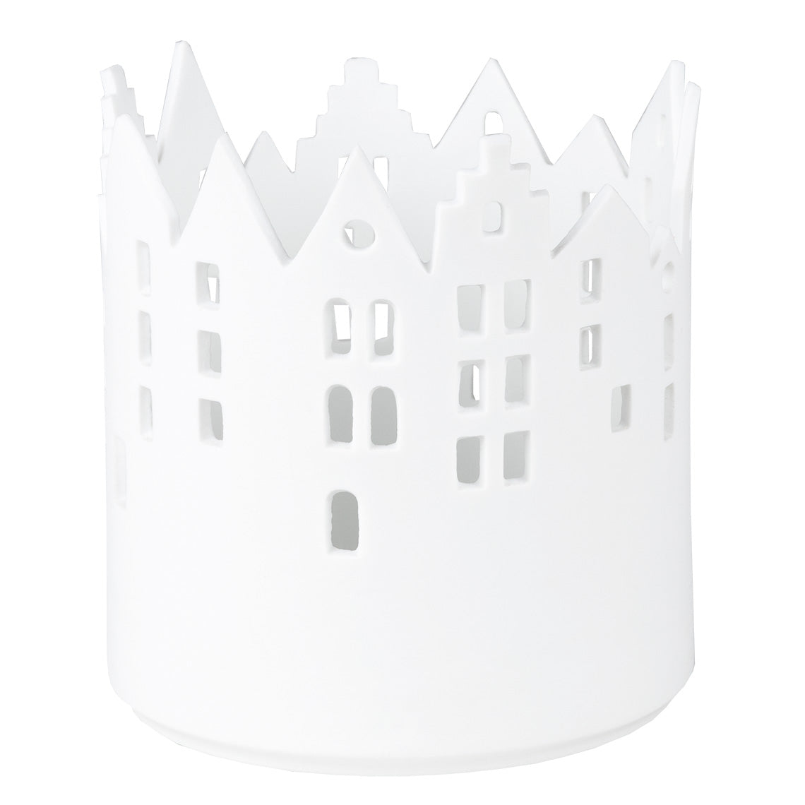 Teelichthalter aus Porzellan " Marktplatz " von räder design Häuser