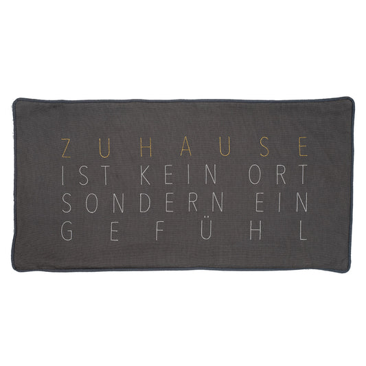 Kissen 60x30 cm "Zuhause ist kein Ort sondern ein Gefühl" von räder design