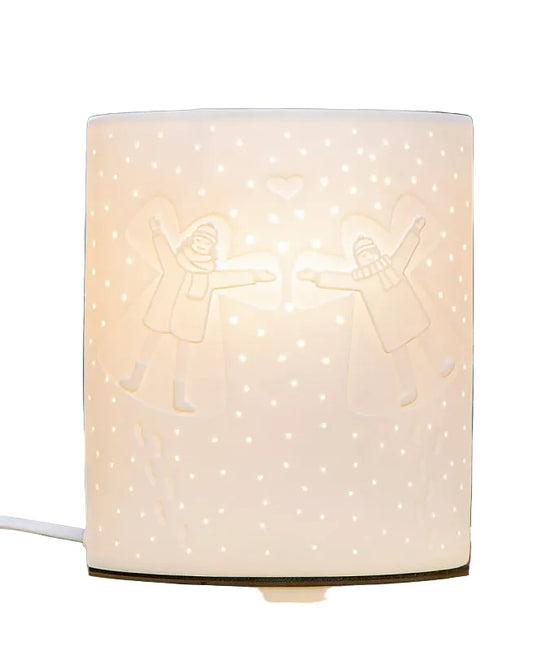 Tischleuchte „Winter Moments“ von Gilde – Porzellan Leuchte 20 cm