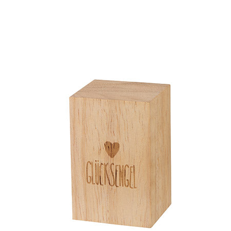 Glücksbringer aus Porzellan im Holzkästchen " Glücksengel " von räder design