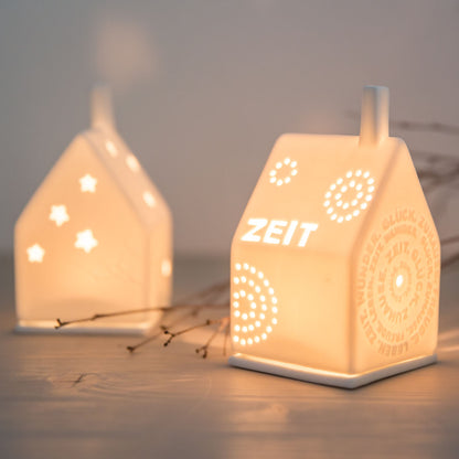 Lichthaus " Zeit & Glück " aus Porzellan von räder design Zuhause Freude Geschenk & Hingucker