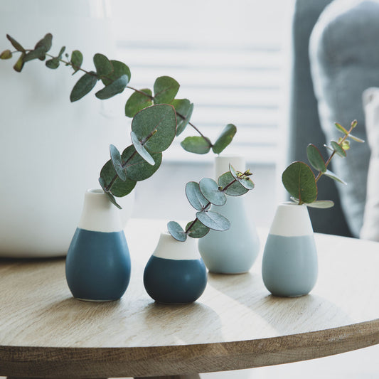 Minivasen blau 4er-Set von räder  design Kleine Vasen Miniaturvasen