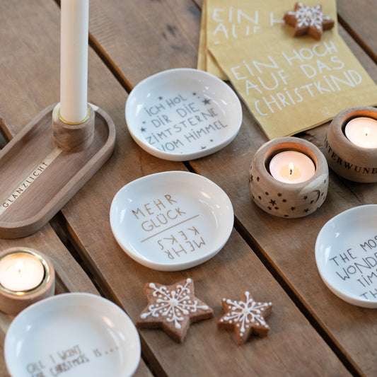 Schälchen aus Porzellan "All I want for christmas is..." von räder design - Weihnachten Weihnachtsdekoration