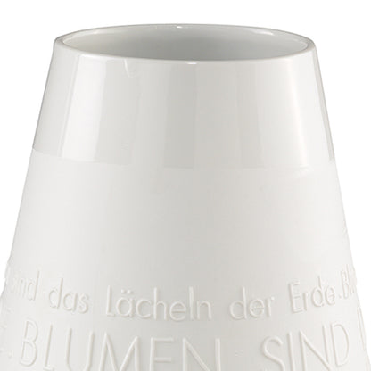 Poesie Porzellan Vase „Das Lächeln der Erde…“ von räder design