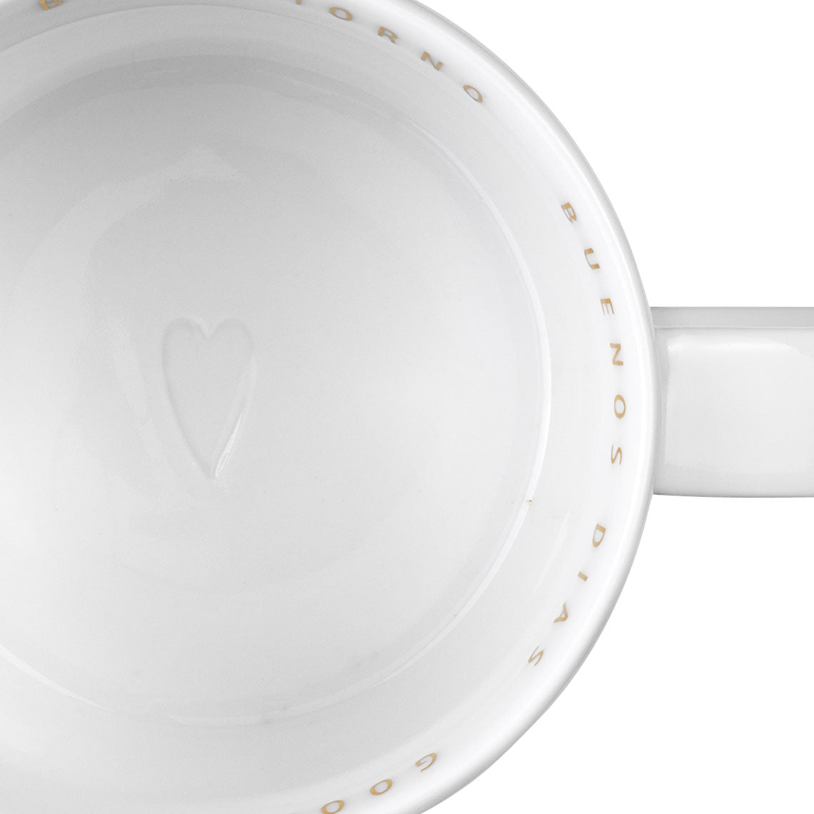 Tasse aus Porzellan " GUTEN TAG, BUONGIORNO " von räder design Exklusiv Frühstück