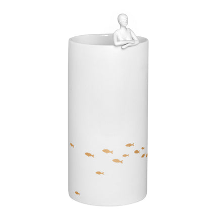 Vase aus Porzellan " Badeteich " von räder design originelle Geschenkidee Frau in der Vase